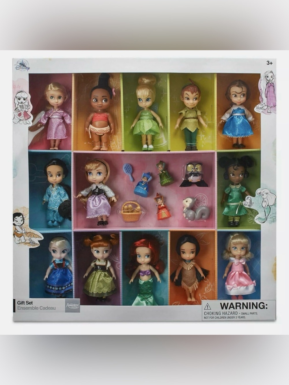 Disney Animators' Collection Mini Doll 5” Gift Set